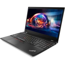 Lenovo ThinkPad T580 de perfil izquierdo con la pantalla en vertical