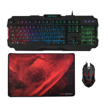 PACK GAMING MARS | MCP118 | TECLADO | ALFOMBRILLA | RATÓN | RGB | NEGRO