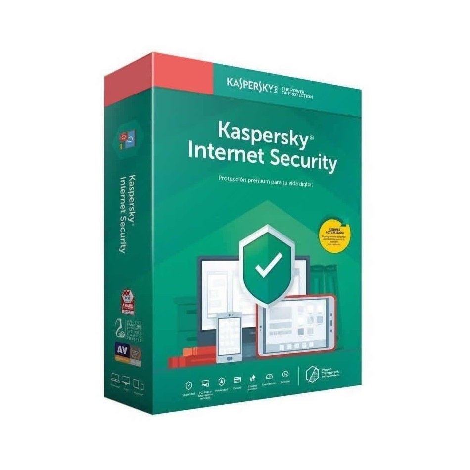 Comprar ANTIVIRUS KASPERSKY INTERNET SECURITY 2020  2 DISPOSITIVOS  1 AÑO  NO CD