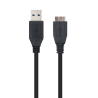 CABLE USB 3.0 NANOCABLE 10.01.1102 BK   CONECTORES USB TIPO A / MICRO USB TIPO B   2M   NEGRO
