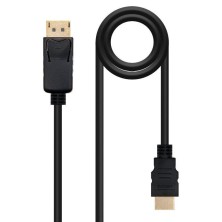 CABLE DISPLAYPORT A HDMI NANOCABLE 10.15.4302 DISPLAYPORT/MACHO HDMI/MACHO 2 MS NEGRO