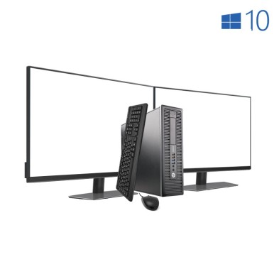 HP EliteDesk 800 G2 SFF Core i7 6700 |2x 24" LCD | 16GB | 240 SSD | GT 710 | WIFI | TEC. Y RATÓN INALÁMBRICO | DP | VGA