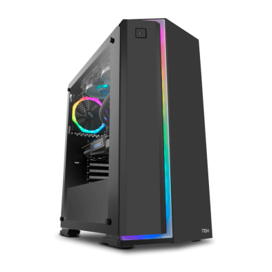 PC - BASIC - AMD AM4 Ryzen 5 1600 | 8GB DDR4 | 240 SSD | GRAFICA 1 GB | WIFI | CARCASA CON LUCES NEON