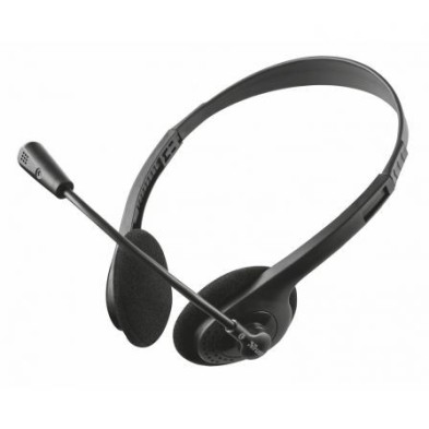 AURICULARES TRUST PRIMO CHAT 21665 | CON MICRÓFONO | CONEXIÓN ALÁMBRICA | COLOR NEGRO