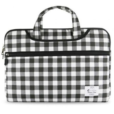 Funda e-vitta chequered hasta 13.3' blanca negra