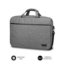 Maletin subblim elite laptop bag para portatiles hasta 15.6' cinta para trolley gris