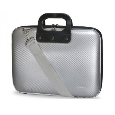 Maletin e-vitta bag carbon para portatiles hasta 15.6' rigido plata