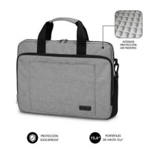 Maletin subblim air padding laptop bag para portatiles hasta 15.6' cinta para trolley gris