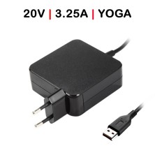 CARGADOR PARA PORTATIL | LENOVO | 65 W | YOGA 4 | YOGA 700 | YOGA 900 | NEGRO