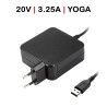 CARGADOR PARA LENOVO | 65 W | YOGA 4 | YOGA 700 | YOGA 900 | NEGRO