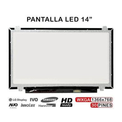 PANTALLA DE 14" PARA PORTATIL N140BGE-E33 LP140WH2 TPS1 B140XTN02.4