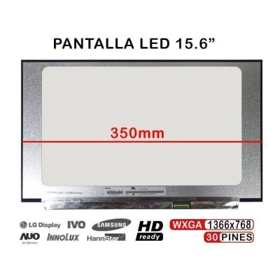 PANTALLA LED 15.6" PARA PORTATIL B156XTN08.1 NT156WHM-N49 NT156WHM-N34