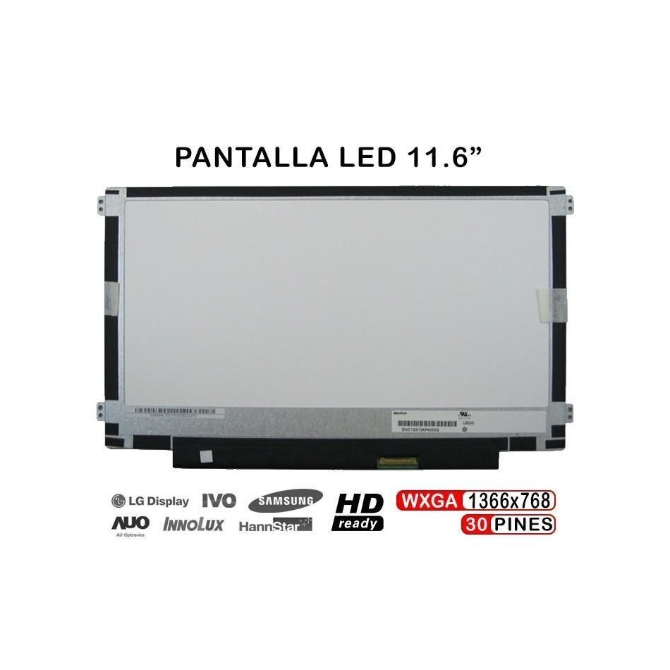 Comprar PANTALLA LED DE 11.6" PARA PORTATIL B116XTN02.1 N116BGE-EA2 B116XTN01.0