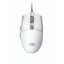 RATÓN GAMING | MARS GAMING MMG | 3200 DPI | ÓPTICO | ILUMINACIÓN | BLANCO