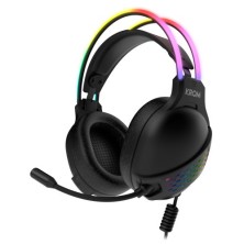 Auriculares ergonómicos para gaming con un micrófono e iluminación RGB  Kappa Krom