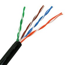 CABLE DE RED | AISENS | EXTERIOR | IMPERMEABLE | RJ45 | CAT.5E | UTP | AWG24 | NEGRO | 305 M
