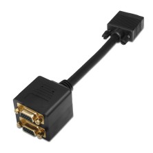 Cable Bifurcador SVGA (3C+9) AISENS | HDB15/M - 2x HDB15/H | Oro | 20 cm
