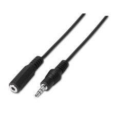 Cable de Audio Estéreo AISENS | 3.5/M x 3.5/H | 1.5 M | Negro