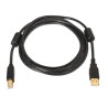 CABLE USB 2.0 | AISENS | IMPRESORA | FERRITA | USB A - USB B | NEGRO | 3.0M