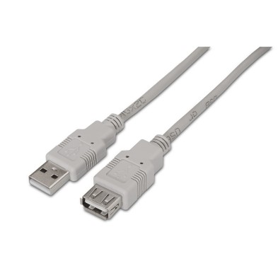 vAISENS - CABLE USB 2.0, TIPO A/M-A/H, BEIGE, 3.0M