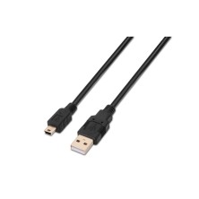 AISENS - CABLE USB 2.0, TIPO A/M-MINI B/M, NEGRO, 1.0M