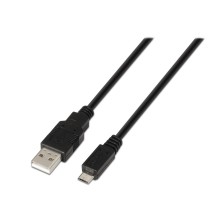 AISENS - CABLE USB 2.0, TIPO A/M-MICRO B/M, NEGRO, 0.8M