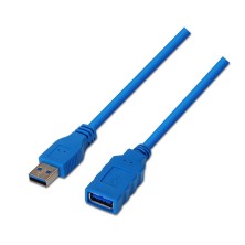 AISENS - CABLE USB 3.0, TIPO A/M-A/H, AZUL, 2.0M