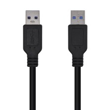 AISENS - CABLE USB 3.0, TIPO A/M-A/M, NEGRO, 1.0M