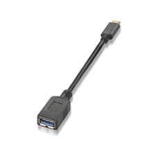 AISENS - CABLE USB 3.1 GEN1 5GBPS 3A, TIPO USB-C/M-A/H, NEGRO, 15CM