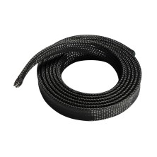 AISENS - ORGANIZADOR DE CABLE POLISTER 20MM, NEGRO, 1.0M