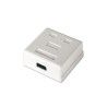 AISENS - ROSETA DE SUPERFICIE RJ45 CAT.6 UTP 2 TOMAS, BLANCO