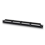 PANEL DE PARCHEO AISENS | 19" | 24 PUERTOS | RJ45 | CAT.6 | UTP | NEGRO