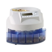 CONTADORA DE MONEDAS | RATIOTEC | COINSORTER | BLANCO Y AZUL