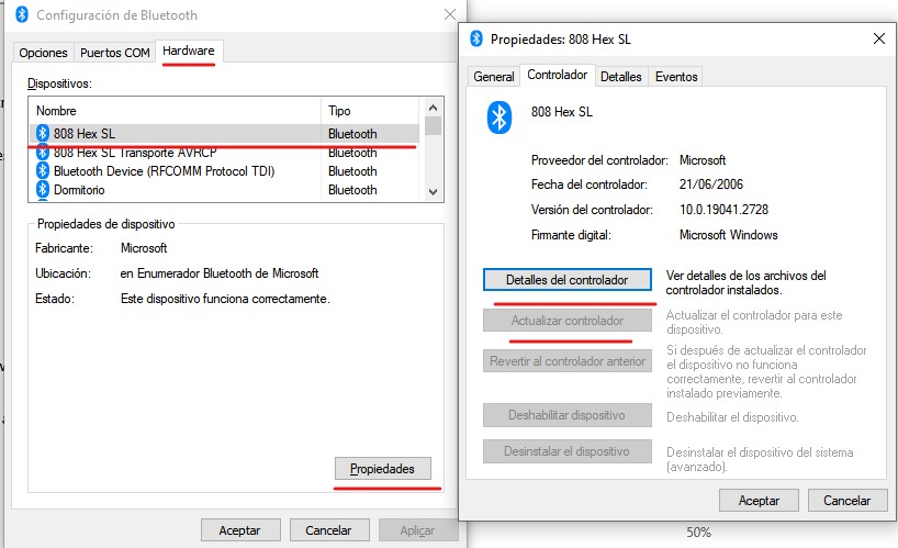 actualizar bluetooth contolador