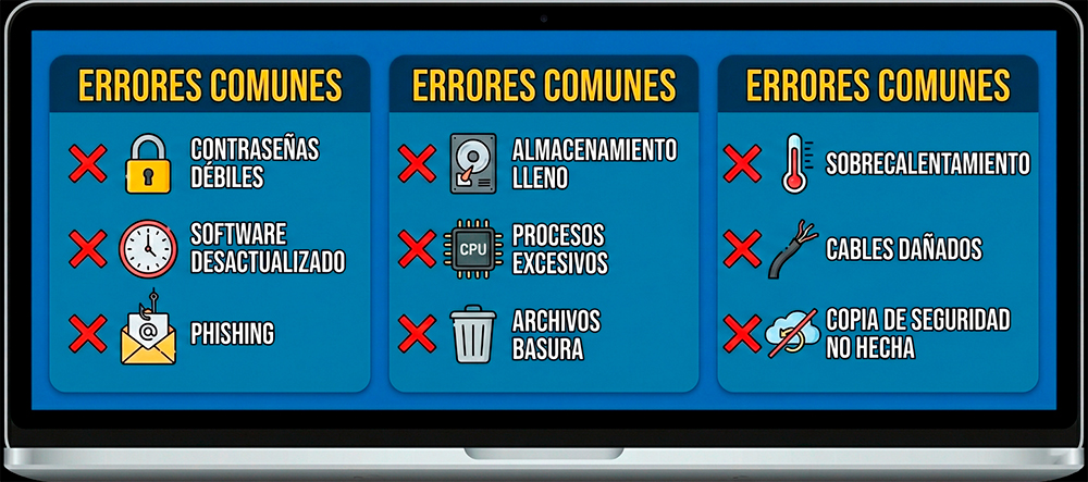 Errores al evaluar el coste de propiedad del hardware