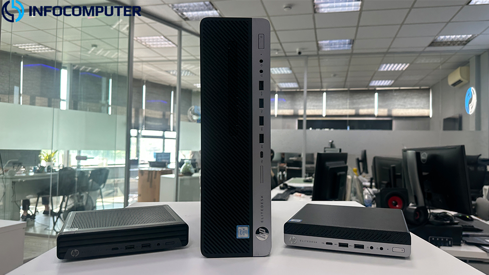 Ordenador HP EliteDesk en una oficina moderna