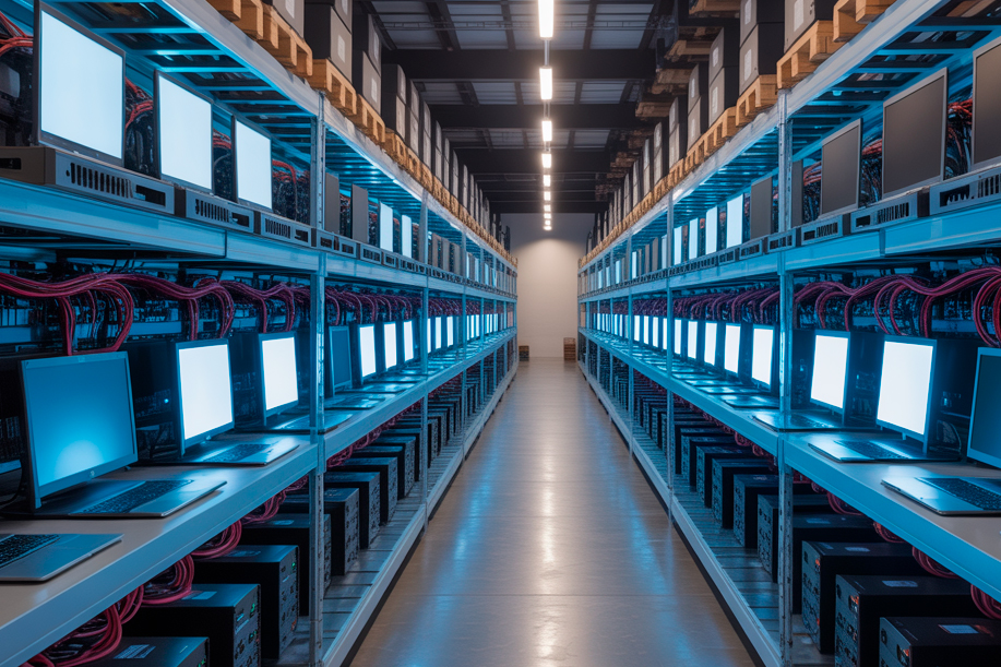 Fotografía de un almacén donde se reacondicionan equipos informáticos