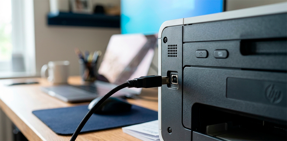 Conector USB tipo B en impresora